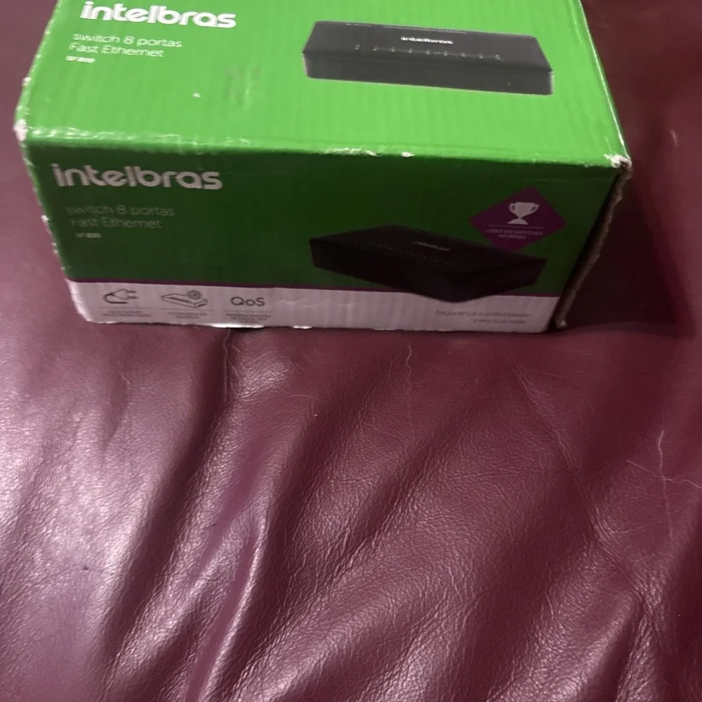 (2)INTELBRAS SF 800 Q 8‑Port Fast Ethernet Switch 0.6A 9VDC Same Day Shipping US
